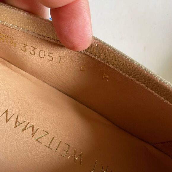 STUART WEITZMAN | gold leather tassel loafers 6 - Picture 14 of 16